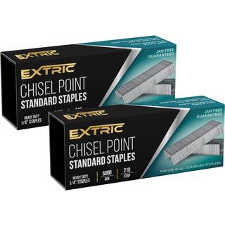 Staples Standard 2 Pack Heavy Duty Chisel Point Standard Staples For Stapler 10 000 Pack 1/4 tommer marmelade Gratis h?ftning