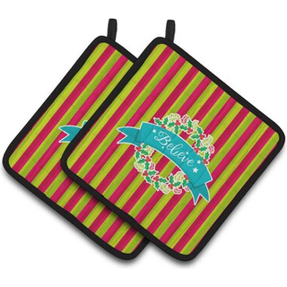 """"Carolines Treasures BB6975PTHD Julekrans Tro Par grydelapper 7,5 x 7,5"""""""" Multicolor""""