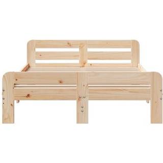 sengeramme uden madras 120x190 cm massivt fyrretræ hvid