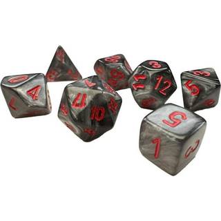 Mini Velvet Black and Red Dice Set - Rollespilsterninger - Chessex