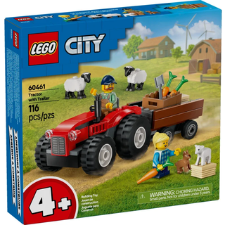 LEGO® City Great Vehicles Rød traktor med anhænger og får