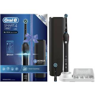 Oral-B Smart 4 4500 El-tandbørste + Rejse-etui + Ekstra Børstehoved Black