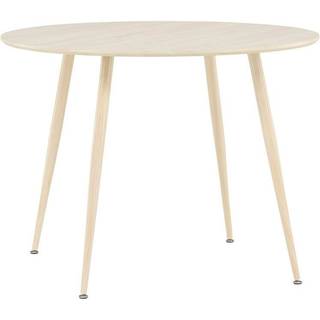 Plaza spisebord Ø100cm whitewash.