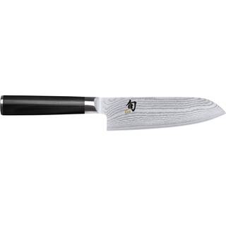 KAI Shun Classic Santokumesser 14 cm First Touch - Damaststahl - Griff Pakkaholz - Schwarz,Silber