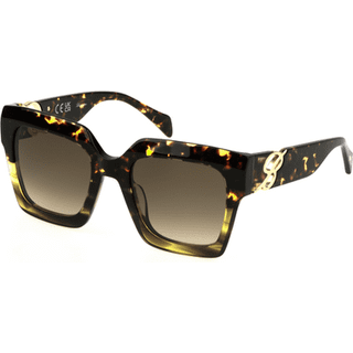 Blumarine Kvinde SBM839 0GEN Solbriller Acetat Havana Brun Firkantet Normal Skygge