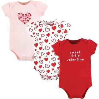 Hudson baby spædbarn pige bomuld bodysuits Valentine hjerter 0-3 måneder