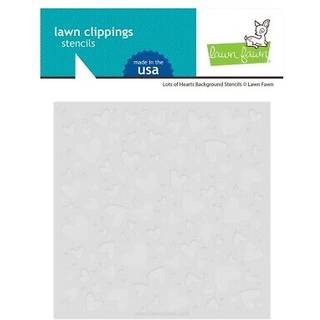 Lawn Fawn Lawn CLIPPNGS STENCL Masser af hjerter baggrund
