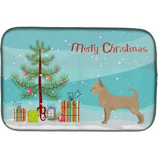 """" Caroline's Treasures CK3818DDM Tan Chorkie Christmas Tree Dish-Drying-Mats 14 X 21 Multicolor """"
