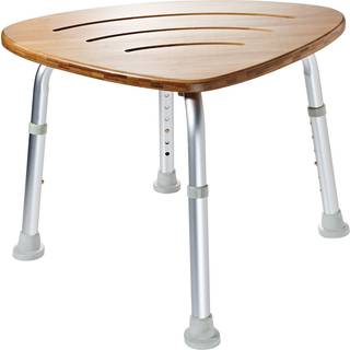 Nortiq Assistent badeskammel med justerbar højde, aluminium/bambus