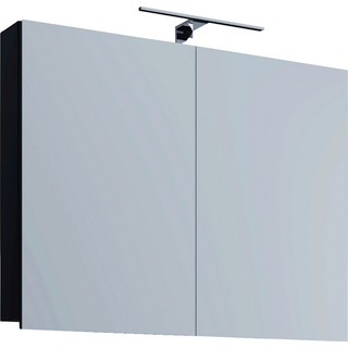 VCB1 spejlskab badeværelse spejlskab 60 cm inkl. lys sort.
