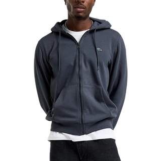 Lacoste Full Zip Fleece Hoodie, Grey - M