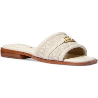 MK Mandy Signature Logo Slide Sandal - Natural - Michael Kors - EU 41