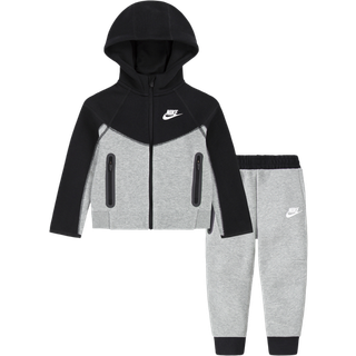 Nike Sportswear Tech Fleece-hættetrøjesæt i to dele med fuld lynlås til småbørn - grå - 3T