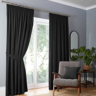 Fusion Fusion Black Dijon Blackout & Thermal Insulated Curtains