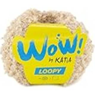 Katia Wow Loopy 151 Beige Indhold:100% polyester Vægt/længde: 150 g = ca. 60 meter Anbefalede pinde: 9-10 mm Strikkefasthed: 10 x 10 cm = 8 m x 10 p Vask: Finvask 30℃ / Tåler ikke tørretumbling.