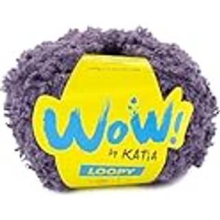 Katia Wow Loopy 160 Mørkelilla Indhold:100% polyester Vægt/længde: 150 g = ca. 60 meter Anbefalede pinde: 9-10 mm Strikkefasthed: 10 x 10 cm = 8 m x 10 p Vask: Finvask 30℃ / Tåler ikke tørretumbling.