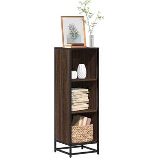 Bogreol 97,5X33X107,5 Cm Konstrueret Træ Og Metal Brunt Eg - Brun eg / 33.5 x 33 x 107.5 cm