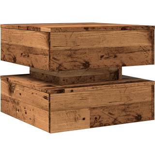 Sofabord Med Led-Lys 90X50X40 Cm Etræsfarve - Gammelt træ / 50 cm