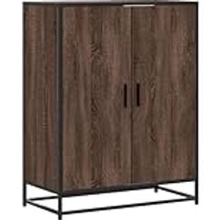 Skoskab 75X38X97,5 Cm Konstrueret Træ Og Metal Etræ - Brun eg