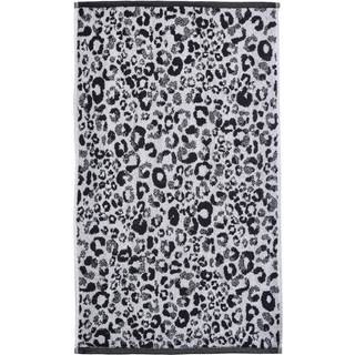 Fusion Fusion Black Animal Print Jacquard Bath 100% Cotton Towel