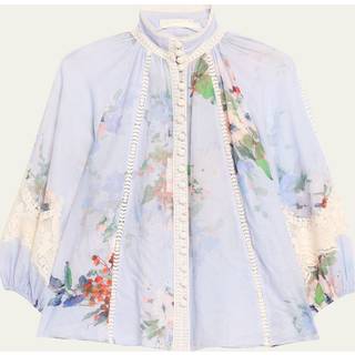 Zimmermann Everley floral blouse - blue - XL