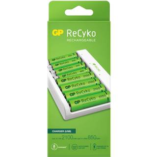 GP Batterier Recyko E811 8-Slot Charger, 4 AA + 4 AAA