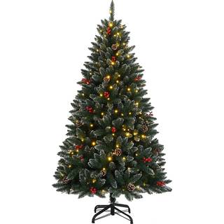 Kunstigt Juletræ Med Fod Pvc Grøn - med LED / 240 cm