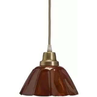PR Home Hængelampe Ester, terracotta, Ø 17 cm, jernstik