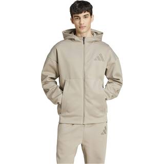 New adidas Z.N.E. Full-Zip Hooded træningsjakke - Putty Beige - M