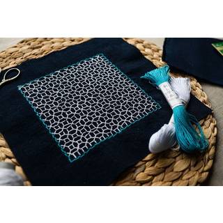 Tulip Needle Company Sashiko World Hawaii stemplet broderi Kit-Anthurium