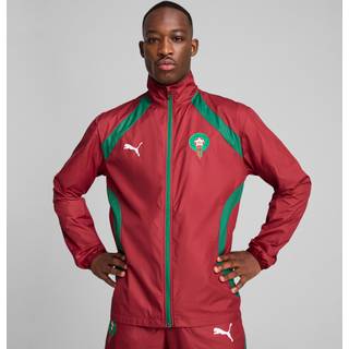 PUMA Morocco Pre-match Woven Jacket Men, Clothing, Intense Red/Archive Green, L