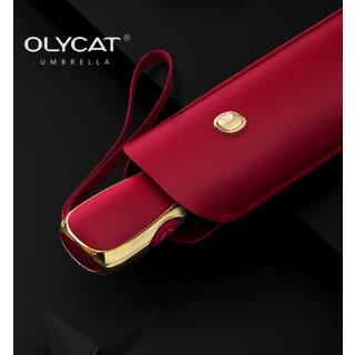 TEMU Flat Automatic Umbrella Women Ultralight Travel Sun Umbrella Girls Anti Portable Folding Umbrellas 6 Ribs Parasol