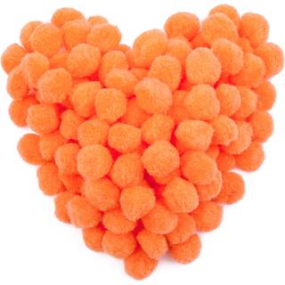 150 stykker pom poms 1 tommer orange h?ndv?rk pom poms jul fuzzy pompom puff kugler sm? pom pom kugler til diy kunst h?ndv?rk projekter jul hjem