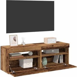 Tv-Skab Med Led-Lys 120X35X40 Cm - 2 / 60 cm / Gammelt træ