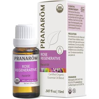 Pranarom - Rose Regenerative Facial Essential Oil Blend (5 ml) - Lavendel Rosehip Seed Frankincense og citron - 100% ren æterisk olie til hudplej