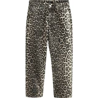 Next Leopard Print Straight Leg Jeans