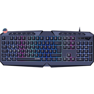 Speed-Link LUDICIUM RGB Rainbow - Gaming Tastatur - Amerikansk engelsk - Sort