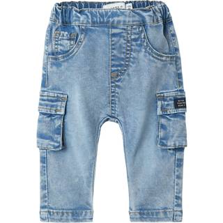 Ben Baggy Cargo Jeans, Medium Blue Denim, 74 cm