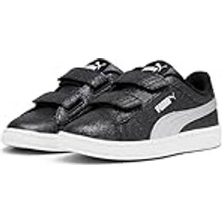 PUMA Smash 3.0 Glitz Glam Sneakers Kids, Shoes, Black/Silver/White, 34