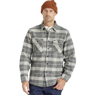Brixton Bowery Heavy Weight L/S Flannel Skjorte Herrer størrelse XL farve grå