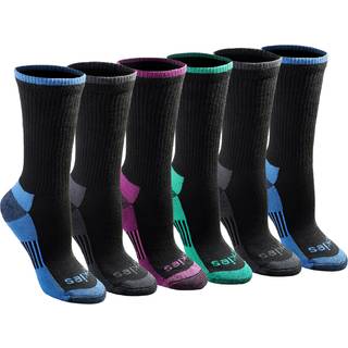 Dickies kvinders dri-tech essentielle fugtkontrolbesætningssokker tilgængelige i S-XL (6 12 sort diverse (6 par) store