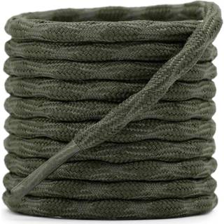 Delele 2 par rund b?lgeform Non Slip Heavy Duty and Durable Outdoor Climbing Shoelaces Army Green Vandring Sko sn?reb?nd Shoestrings-71 inch