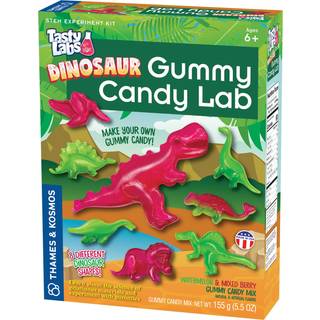 Thames & Kosmos Dinosaur Gummy Candy Lab Tasty Labs Stam Experiment Kit Lav din egen dinosaurformede gummier Udforsk kemi i madlavning sikkert at