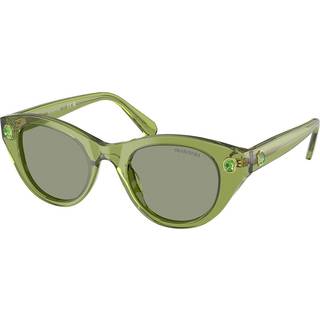 Swarovski Kvinde SK6025 3002/2 Solbriller Acetat Grøn Grøn Rund Normal