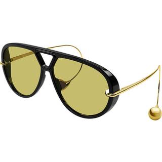 Bottega Veneta Kvinde BV1273S 003 Solbriller Acetat Sort Guld Oversize Normal