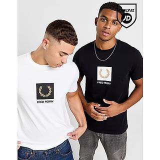 Fred Perry Box Logo T-Shirt, BLACK - M