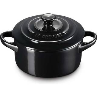 Le Creuset Mini Cocotte Steinzeug Schwarz glänzend 10X5cm