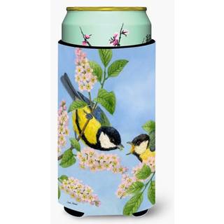 """" Caroline's Treasures Eurasian Blue Tits Birds Tall Boy Koozie Hugger Multicolor """"