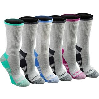 Dickies kvinders dri-tech essentielle fugtkontrolbesætningssokker tilgængelige i S-XL (6 12 grå assorteret (6 par) lille