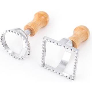 RAVIOLI CUTTER SÆT - FIRKANTET & RUND MED TRÆHÅNDTAG | FOX RUN - RAVIOLI STAMPS - FOX RUN - StudioBuus